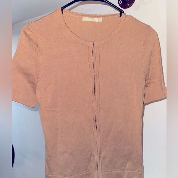 Light Brown Short Sleeve Top - Size 7 Juniors - Picture 9 of 13